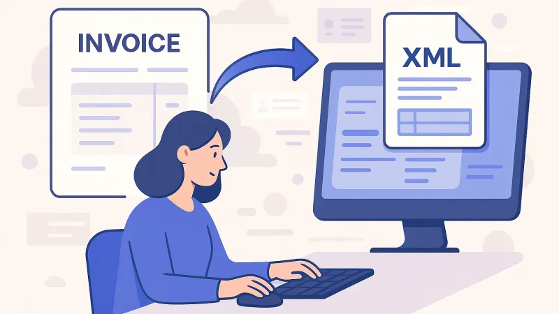 Din factură clasică la fișier XML pentru factura electronica ANAF: completare câmp cu câmp