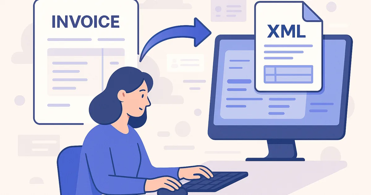 Din factură clasică la fișier XML pentru factura electronica ANAF: completare câmp cu câmp